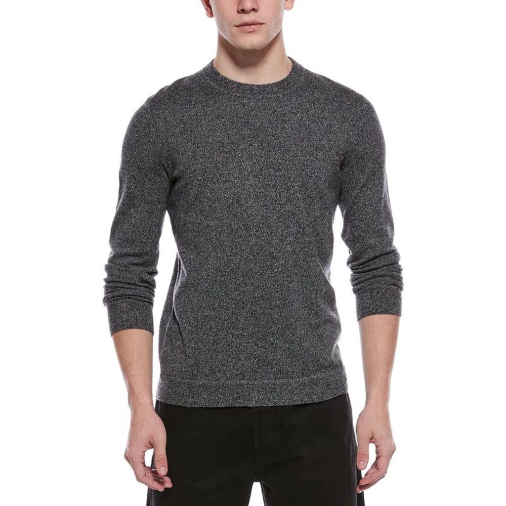Theory Mens  Haider 100% Cashmere Crewneck Sweater, Black